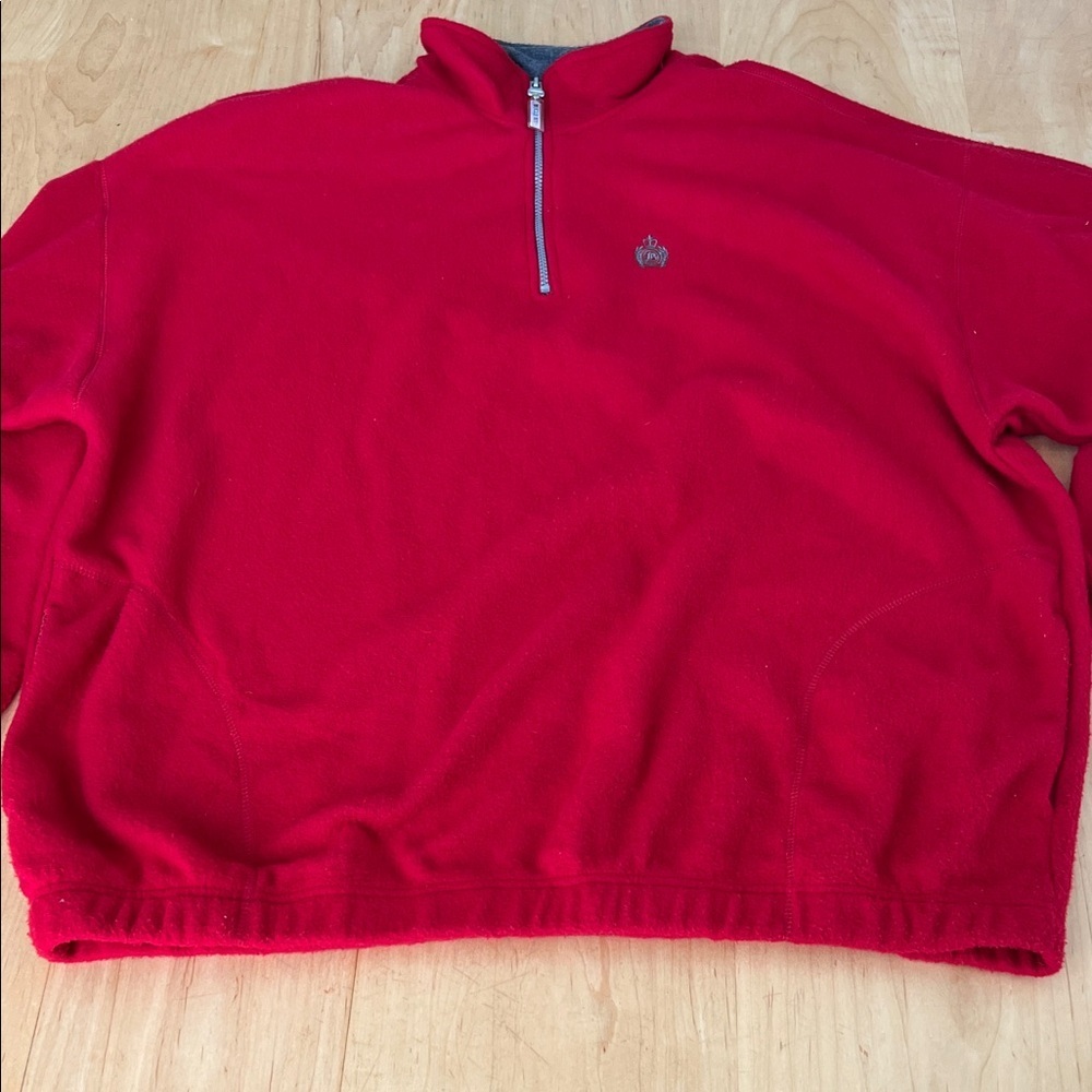 Bugle Boy Men's Zip-Up Red Sweater